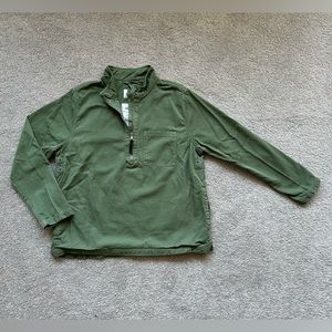 SOLD Albam / Hoy Quarter Zip Smock - Olive Green / Size Medium
